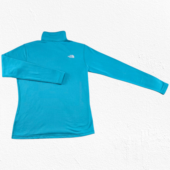 The North Face Turquoise Blue TKA Glacier Quarter Zip Fleece Pullover Size Large - Picture 9 of 9